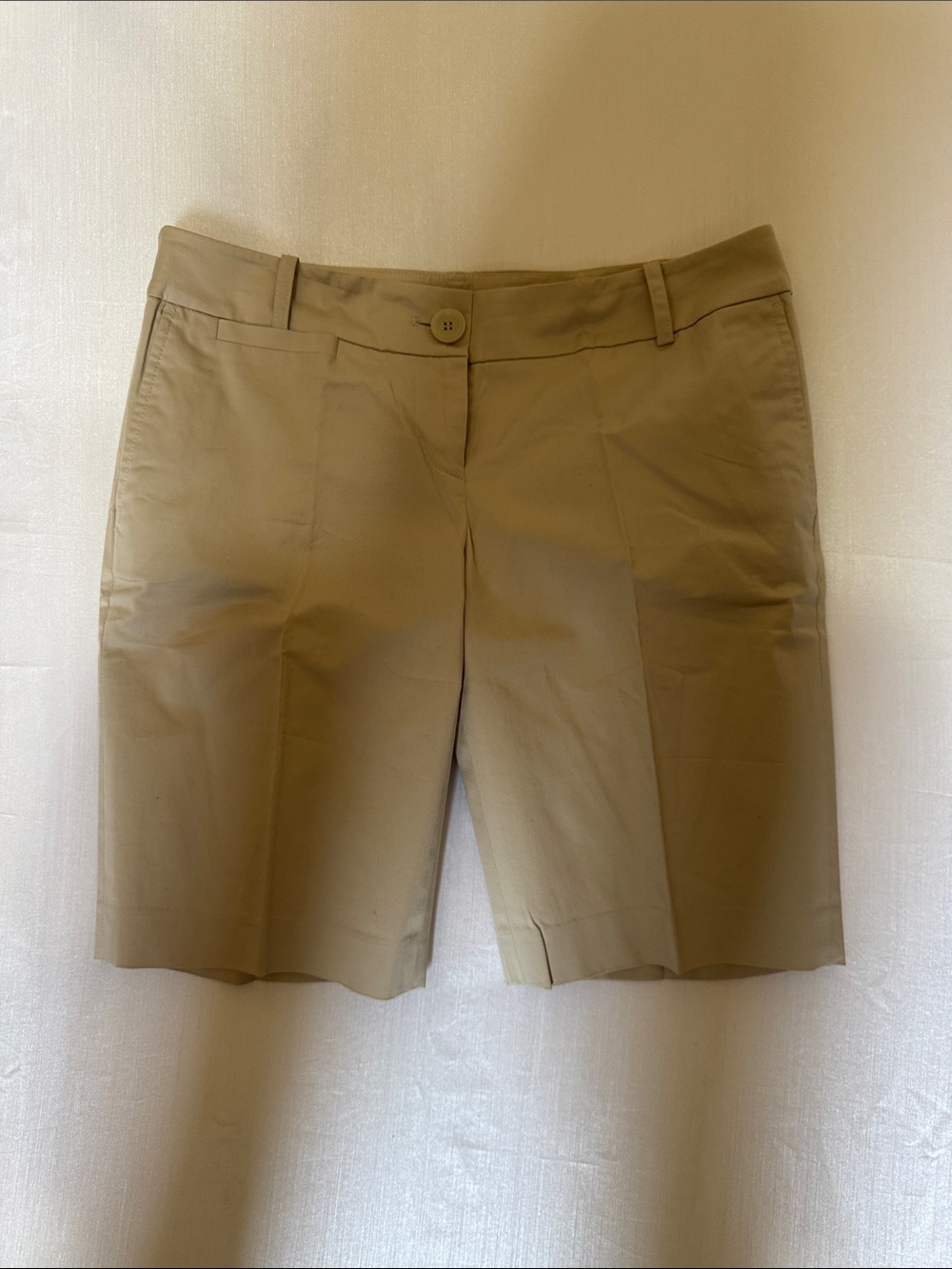 LOFT Women's Tailored Bermuda Shorts in Tan